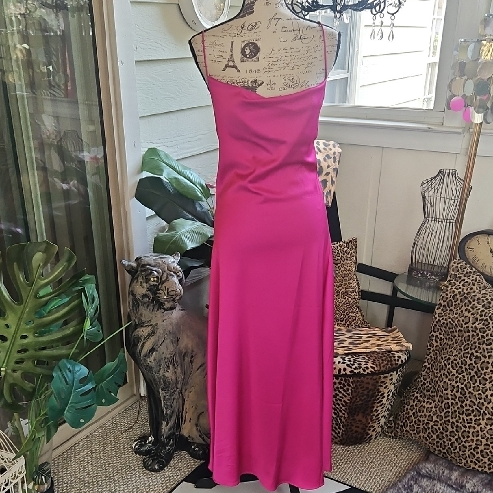 Elegant Pink Slip Dress